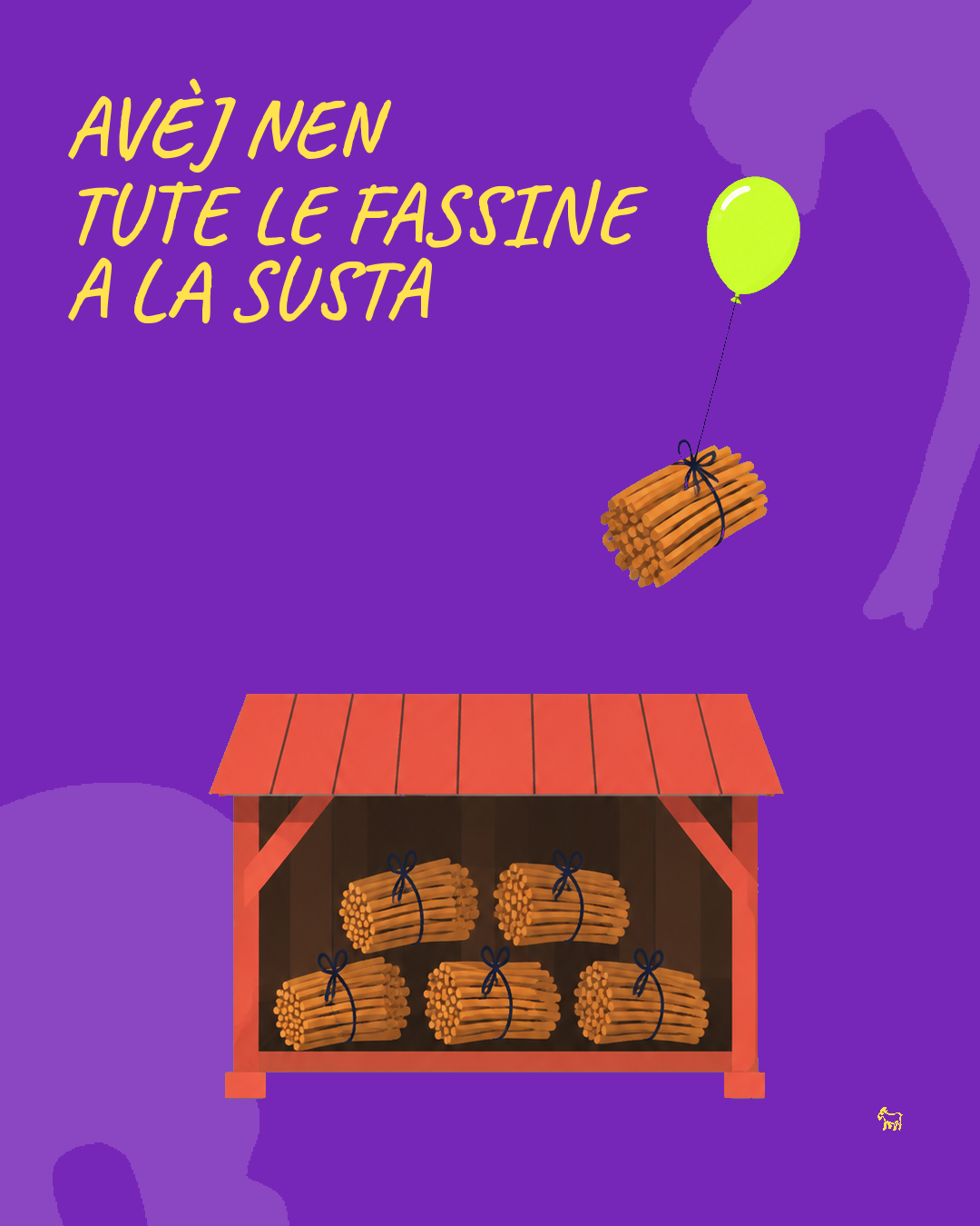 Illustrazione BojaLab delle fassine con palloncino lime